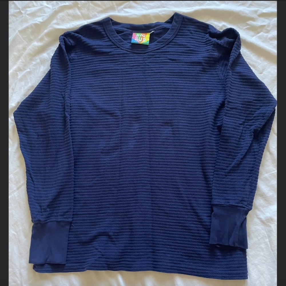 Big Bud Press Navy Blue Long Sleeve Honeycomb Thermal